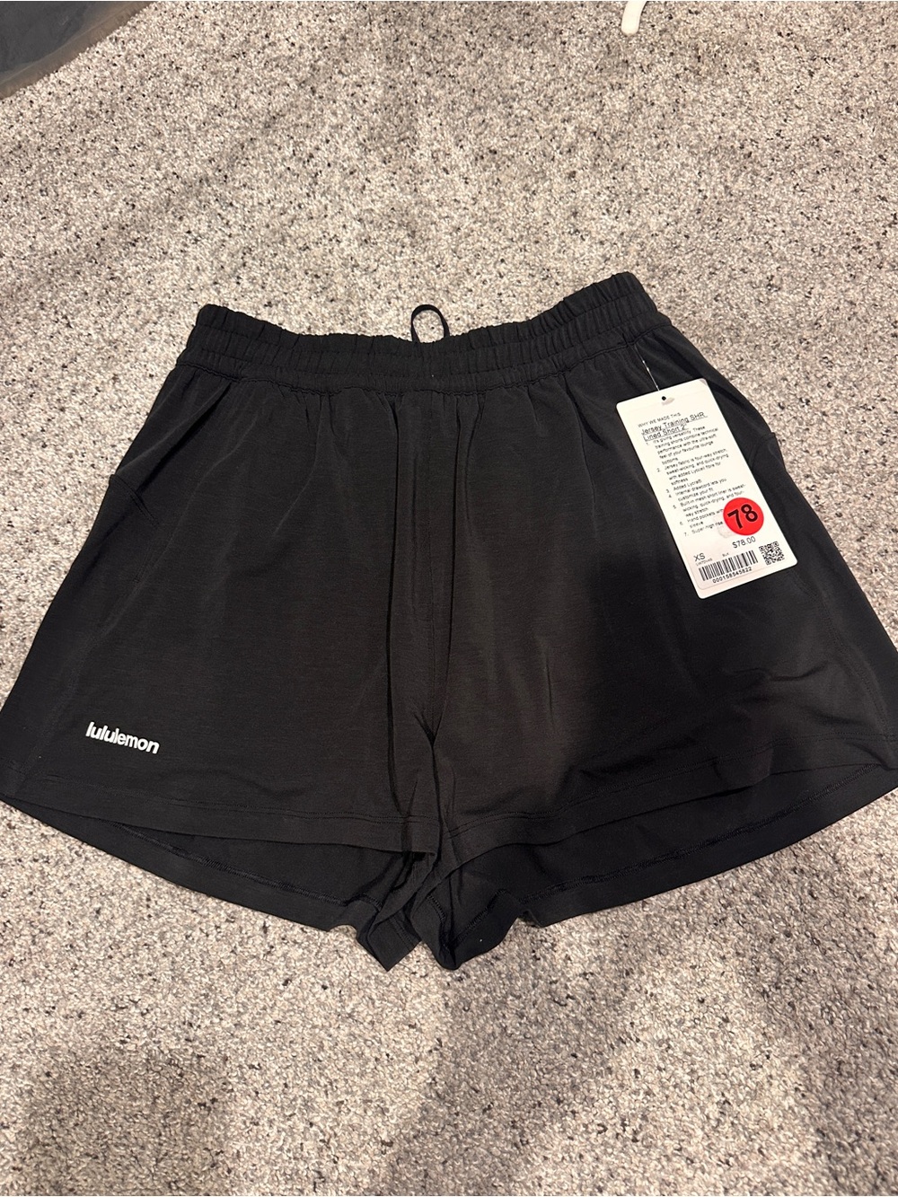 NWT Lululemon Jersey Training Super-High-Rise Lined Short 2” Black XS